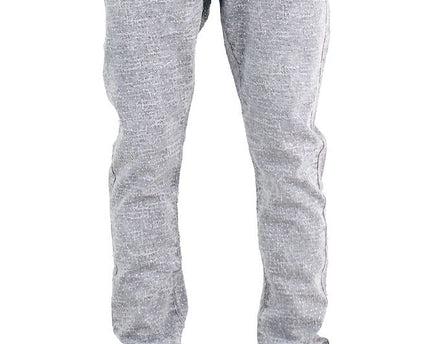 Boys Stacked Pants With Rhinestone Blk - Grey