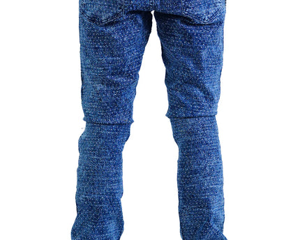 Focus "Lazered" Stacked Denim (Dark Blue)