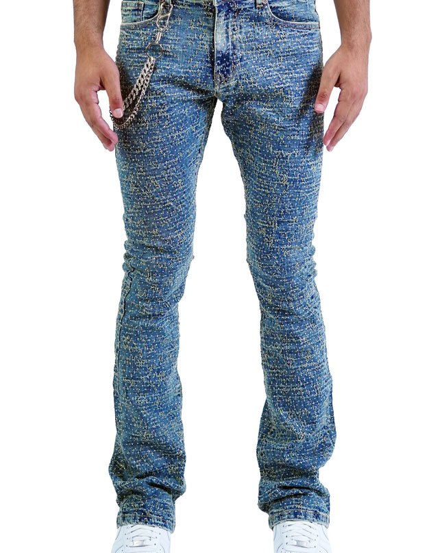 Focus "Lazered" Stacked Denim (Vintage Wash)