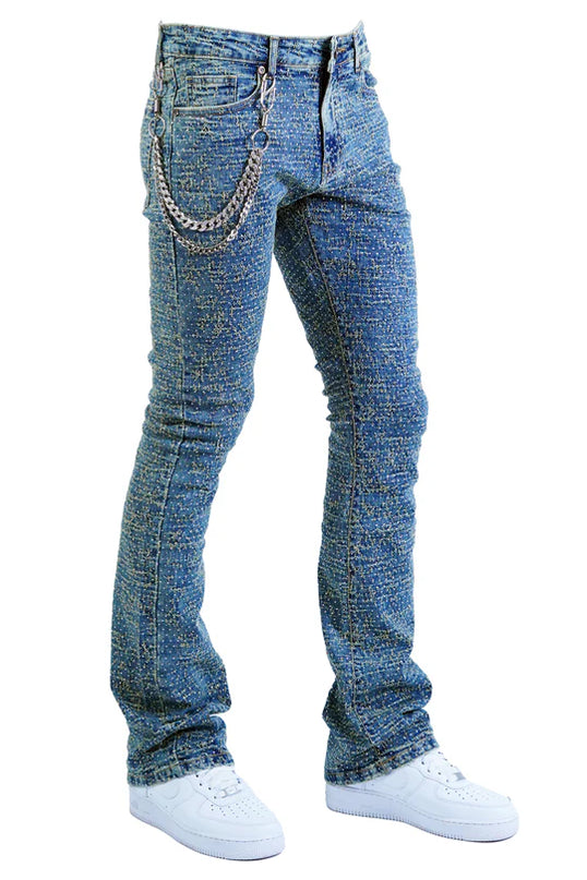 Focus "Lazered" Stacked Denim (Vintage Wash)