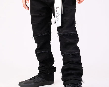 Boys STACKED JEANS -  K-051 Jet Black