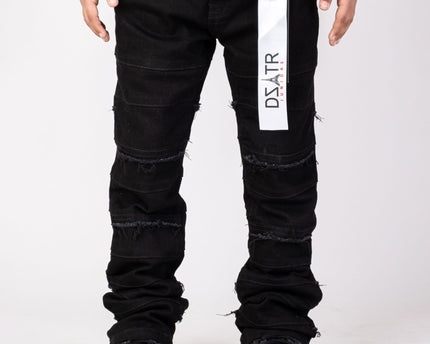Boys STACKED JEANS -  K-051 Jet Black