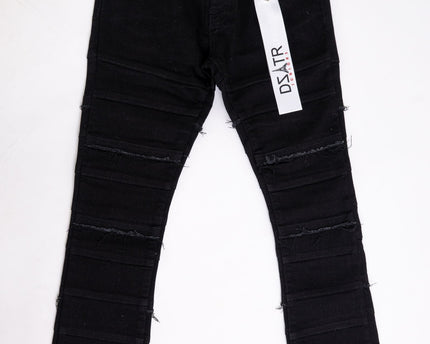 Boys STACKED JEANS -  K-051 Jet Black