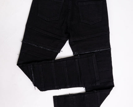 Boys STACKED JEANS -  K-051 Jet Black