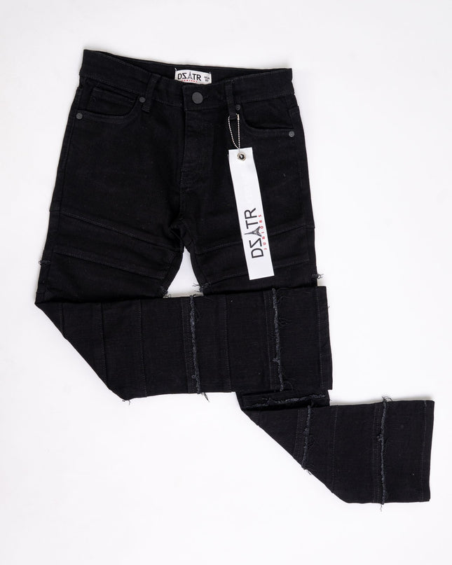 KIDS STACKED JEANS -  K-051 Jet Black