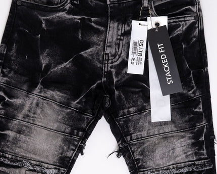 Boys STACKED JEANS -  K-051 Washed Black
