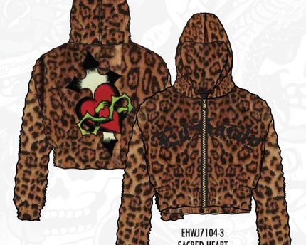 TIGER FLAME ZIP FRONT HOODIE