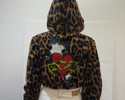 TIGER FLAME ZIP FRONT HOODIE