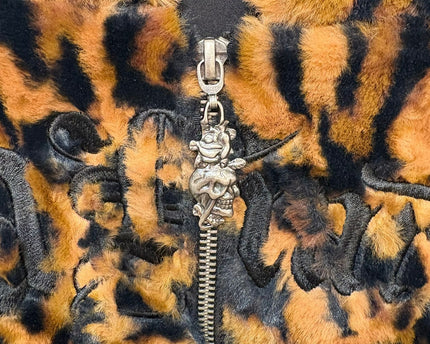 TIGER FLAME ZIP FRONT HOODIE
