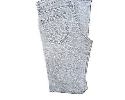 Kids Stacked Pants With Rhinestone Blk - Grey