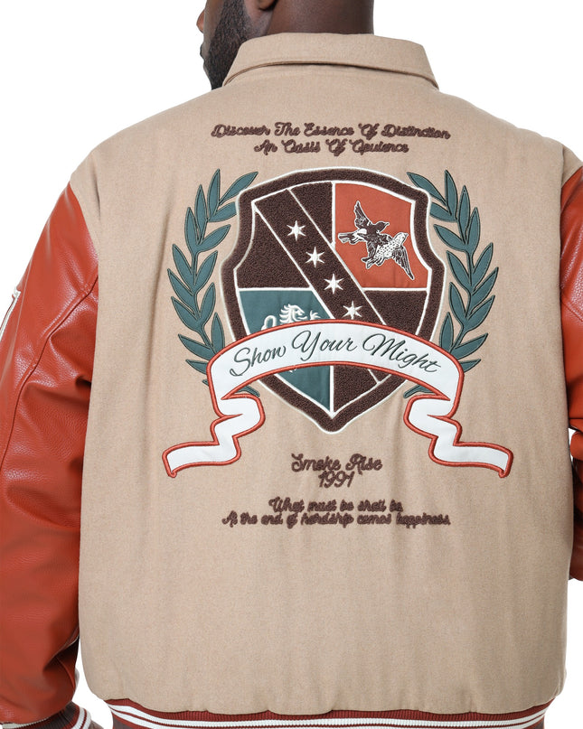 SR TAPESTRY SLEEVE VARSITY JACKET (OH24695B)