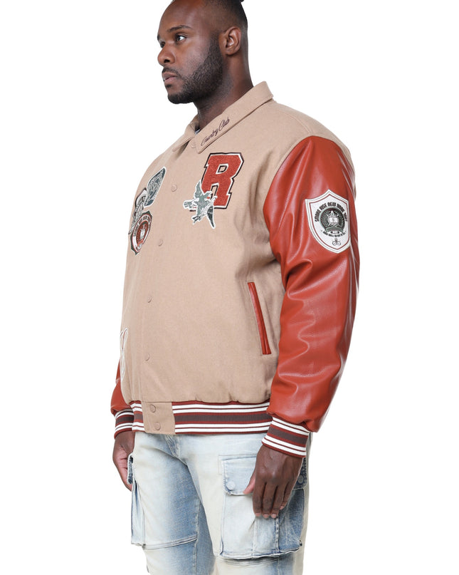 SR TAPESTRY SLEEVE VARSITY JACKET (OH24695B)