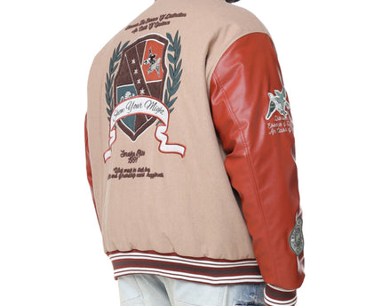 SR TAPESTRY SLEEVE VARSITY JACKET (OH24695B)