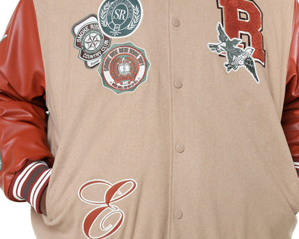 SR TAPESTRY SLEEVE VARSITY JACKET (OH24695B)