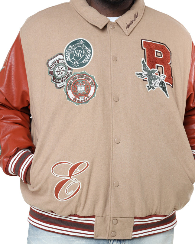 SR TAPESTRY SLEEVE VARSITY JACKET (OH24695B)