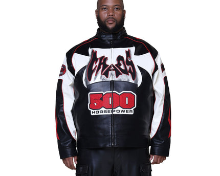 SR CHAOS PU RACING JACKET (OJ25688B)