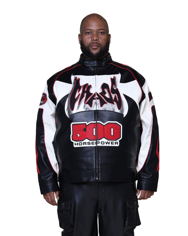 SR CHAOS PU RACING JACKET (OJ25688B)