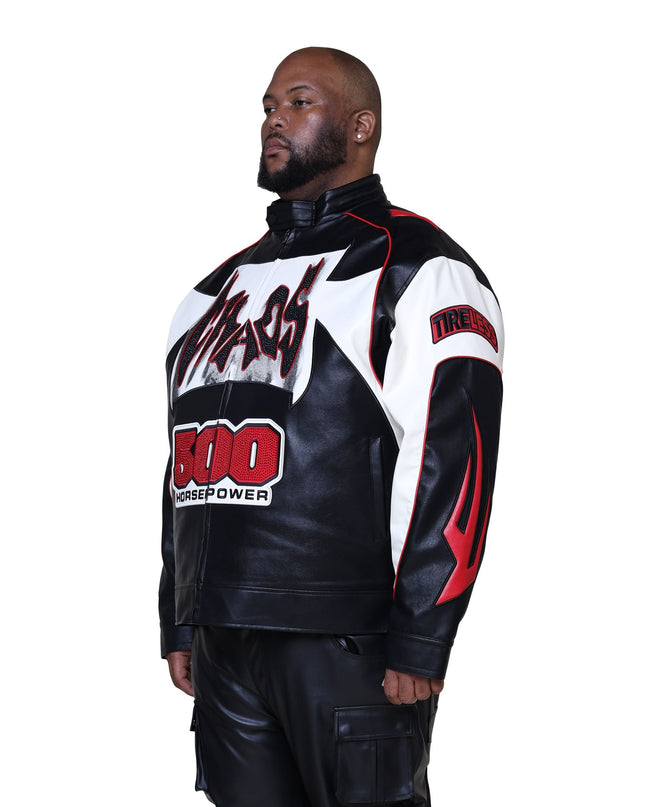 SR CHAOS PU RACING JACKET (OJ25688B)