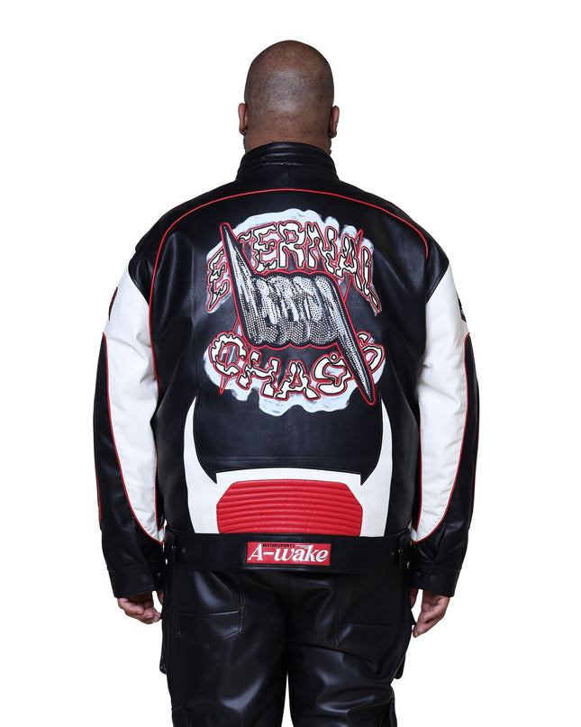 SR CHAOS PU RACING JACKET (OJ25688B)