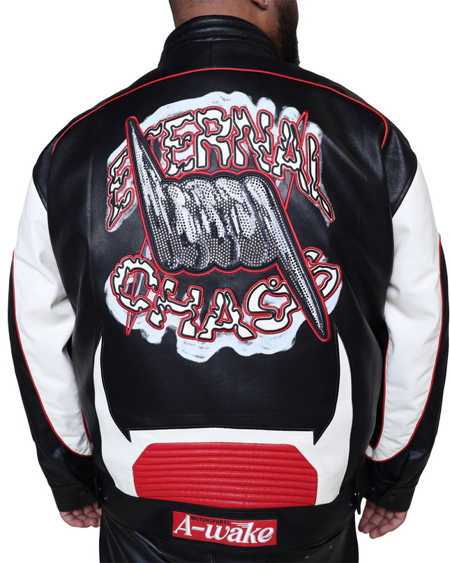 SR CHAOS PU RACING JACKET (OJ25688B)
