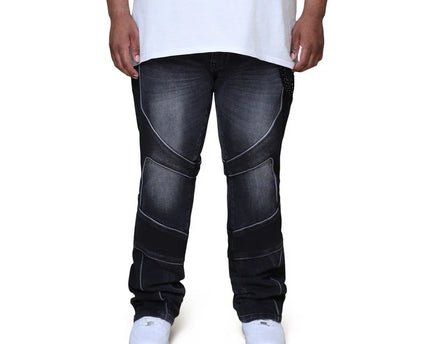 SMOKE RISE COLORBLOCK AND PIPING JEANS