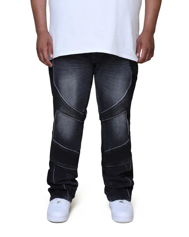 SMOKE RISE COLORBLOCK AND PIPING JEANS