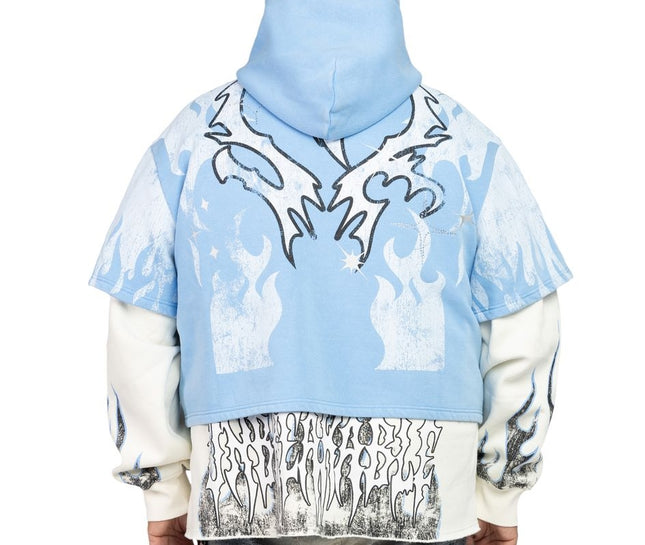 SMOKE RISE UNBREAKABLE 2-FER HOODIE-SKY BLUE
