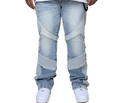 SMOKE RISE COLORBLOCK AND PIPING JEANS