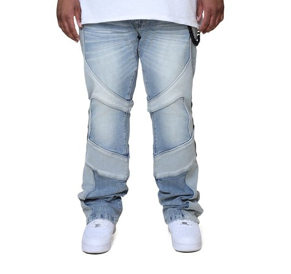 SMOKE RISE COLORBLOCK AND PIPING JEANS