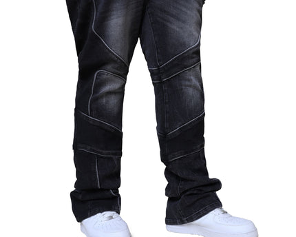 SMOKE RISE COLORBLOCK AND PIPING JEANS