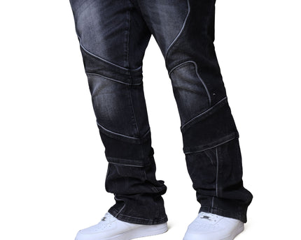 SMOKE RISE COLORBLOCK AND PIPING JEANS