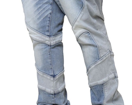 SMOKE RISE COLORBLOCK AND PIPING JEANS