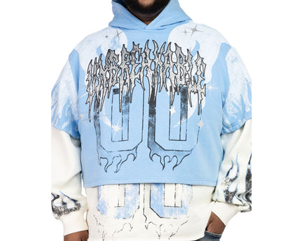 SMOKE RISE UNBREAKABLE 2-FER HOODIE-SKY BLUE