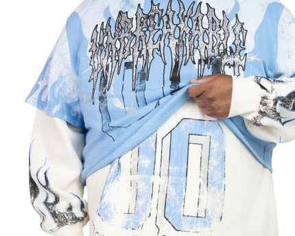 SMOKE RISE UNBREAKABLE 2-FER HOODIE-SKY BLUE